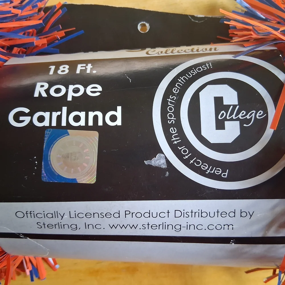 Rope Garland - Orange and Blue
